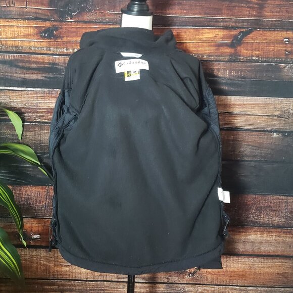 Columbia Vintage Titanium Fleece Jacket Black Full Zip Small - Picture 2 of 11